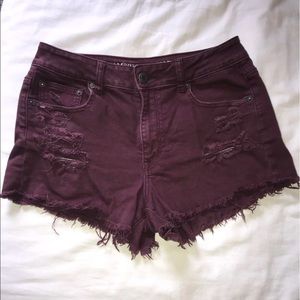 American Eagle Maroon Shorts
